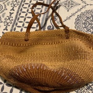Incredible Unique Find Vintage Alaskan Woven Deep & Roomy Sally Bag